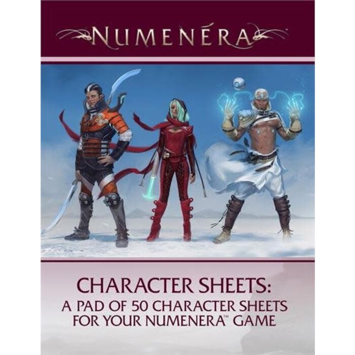 Monte Cook Games Numenera RPG Character Sheets