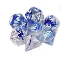 Chessex 7-Piece RPG Dice Set Nebula Dark Blue w/ White