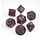 7-Piece RPG Dice Set: Velvet (Assorted Colours) Black w/ Red