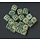36d6 Dice Block (12mm): Marble  (Assorted Colours) Green w/ Dark Green
