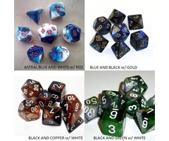 Chessex 7-Piece RPG Dice Set: Gemini (Assorted Colours)