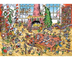 Cobble Hill Puzzles 1000 pcs - DoodleTown: Elves At Work
