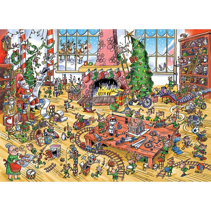 Cobble Hill Puzzles 1000 pcs - DoodleTown: Elves At Work