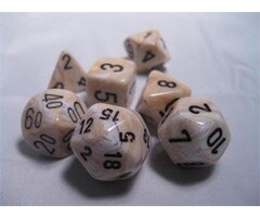 Chessex 7-Piece RPG Dice Set: Marble (Assorted Colours)