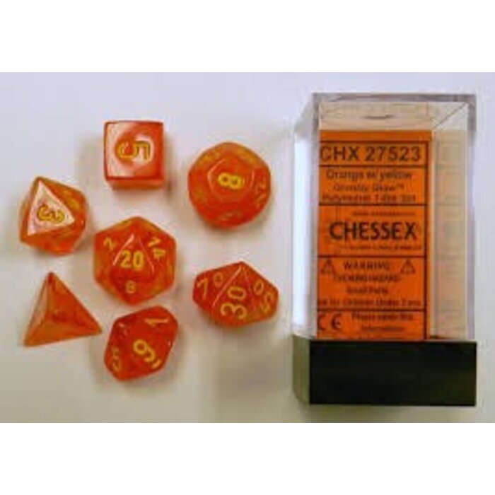 Chessex 7-Piece RPG Dice Set: Ghostly Glow (Assorted Colours)