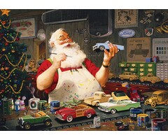 Cobble Hill Puzzles 1000 pcs - Santa Painting Cars