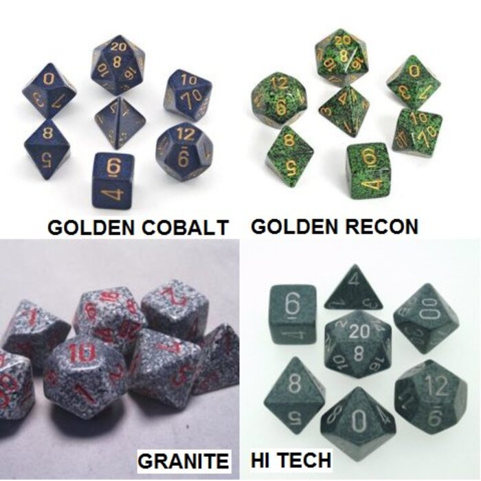 Chessex 7-Piece RPG Set: Speckled (Assorted Colours)