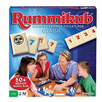 Pressman Rummikub Large Numbers Edition - The Original Rummy Tile Game  Blue, 5