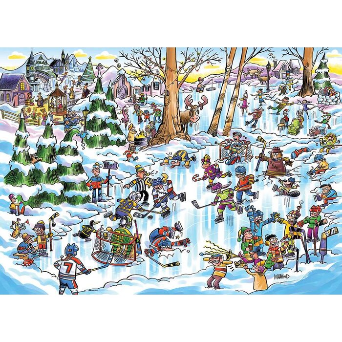 Cobble Hill Puzzles 1000 pcs - DoodleTown: Hockey Town