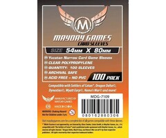 Mayday Games Sleeves - 54x80mm Mayday - 100/pk (Yucatan Narrow, Catan)