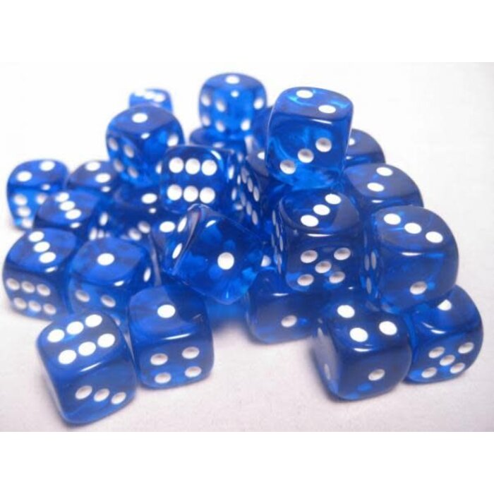 Chessex 36d6 Dice Block (12mm): Translucent (Assorted Colours)