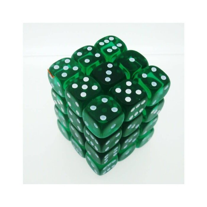 Chessex 36d6 Dice Block (12mm): Translucent (Assorted Colours)