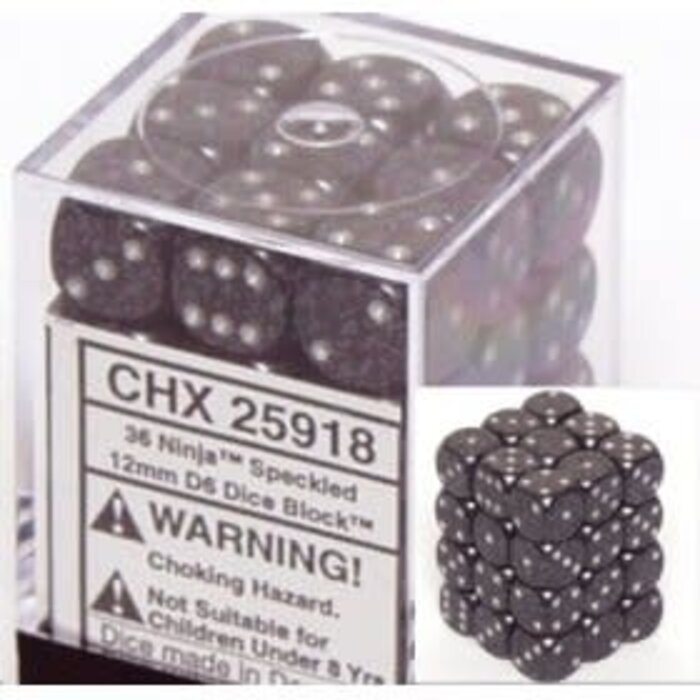 Chessex 36d6 Dice Block (12mm): Speckled (Assorted Colours)