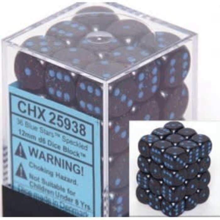 Chessex 36d6 Dice Block (12mm): Speckled (Assorted Colours)
