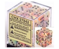 Chessex 36d6 Dice Block (12mm): Festive (Assorted Colours)