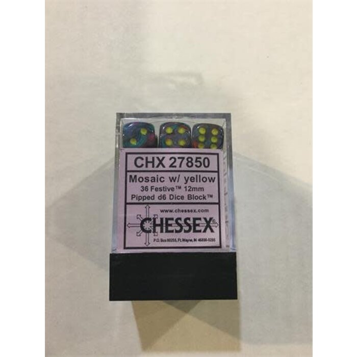 Chessex 36d6 Dice Block (12mm): Festive (Assorted Colours)
