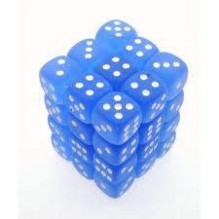 Chessex 36d6 Dice Block (12mm): Frosted (Assorted Colours)