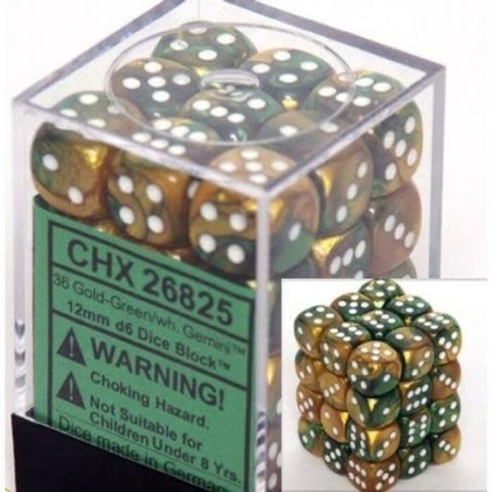 Chessex 36-Piece 12mm Dice Block: Gemini (Assorted Colours)