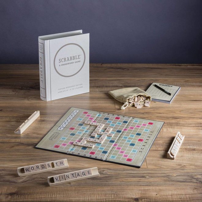 Scrabble Luxe Maple Edition Meuble rotatif en bois massif