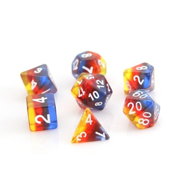 Die Hard Dice 7-Piece RPG Dice Set: Translucent Gradient (Assorted Colours)