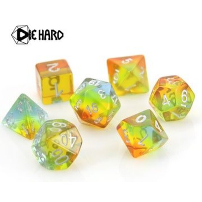 Die Hard Dice 7-Piece RPG Dice Set: Translucent Gradient (Assorted Colours)