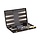 Backgammon Set 18" Modern with Black Ribbed Exterior