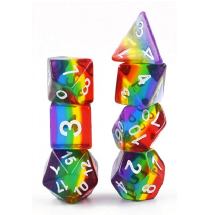 Die Hard Dice 7-Piece RPG Dice Set: Translucent Gradient (Assorted Colours)