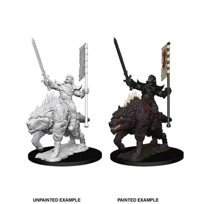 Wizkids/NECA LLC Pathfinder Deep Cuts Miniatures: Orc on Dire Wolf