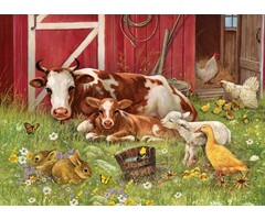 Cobble Hill Puzzles 350 pcs - Barnyard Babies (Family Puzzle)