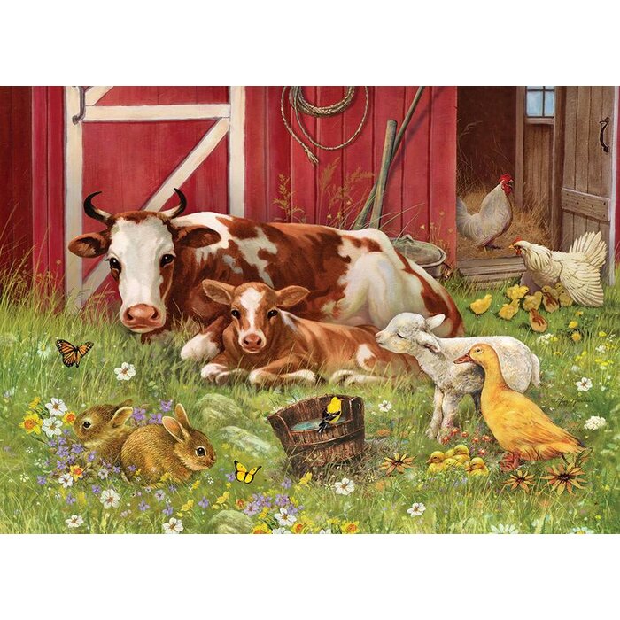 Cobble Hill Puzzles 350 pcs - Barnyard Babies (Family Puzzle)