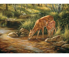 Cobble Hill Puzzles 350 pcs - Deer Family (Family Puzzle)