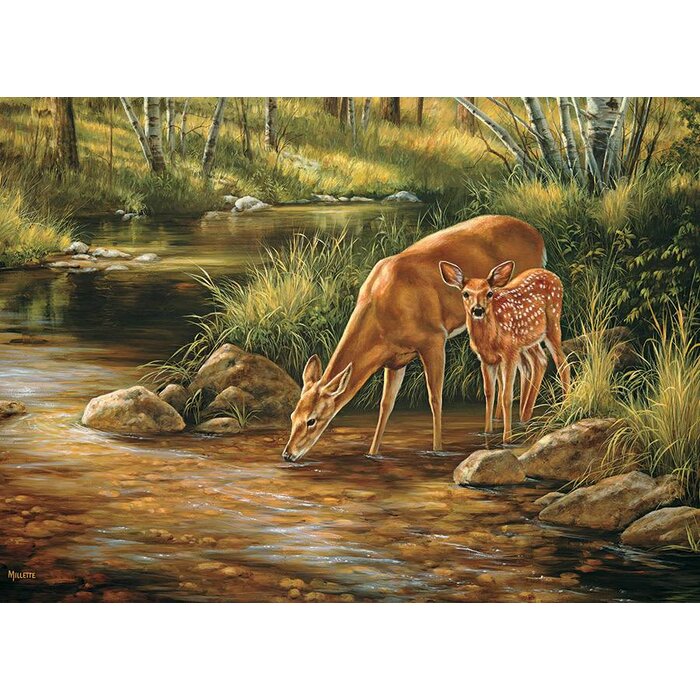 Cobble Hill Puzzles 350 pcs - Deer Family (Family Puzzle)