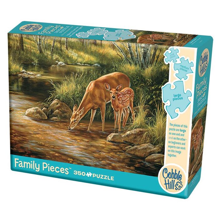 Cobble Hill Puzzles 350 pcs - Deer Family (Family Puzzle)