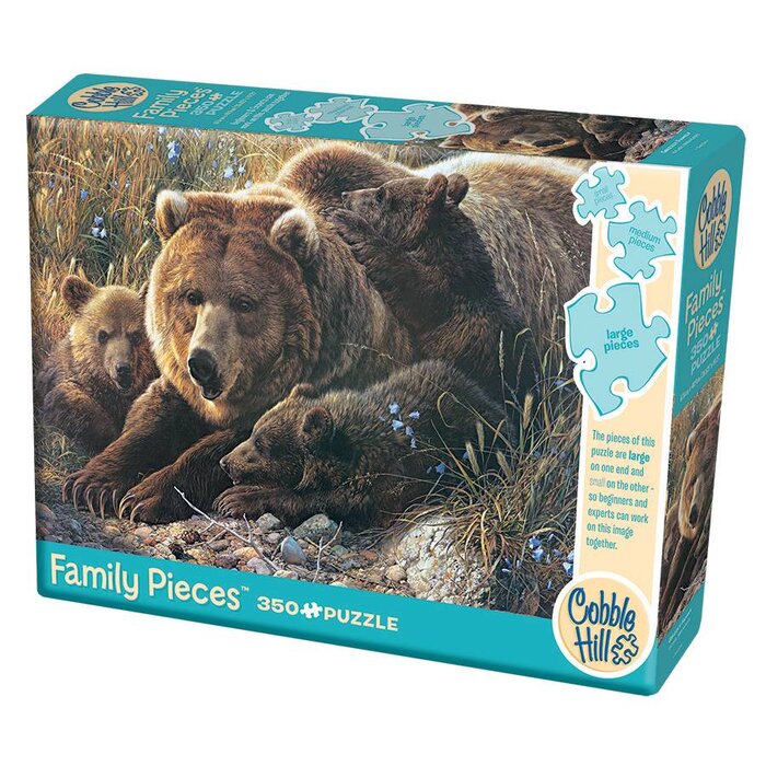 Cobble Hill Puzzles 350 pcs - Grizzly Family (Family Puzzle)