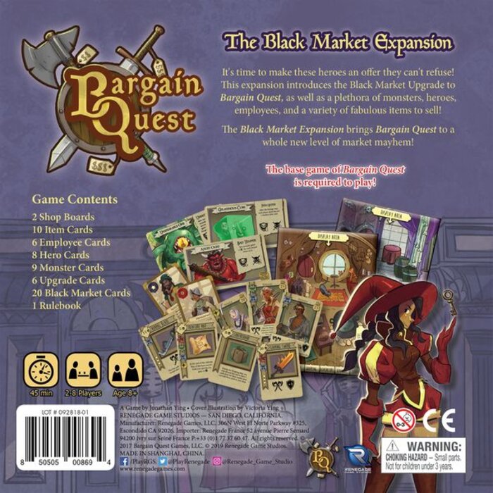Renegade Game Studios Bargain Quest: The Black Market Expansion