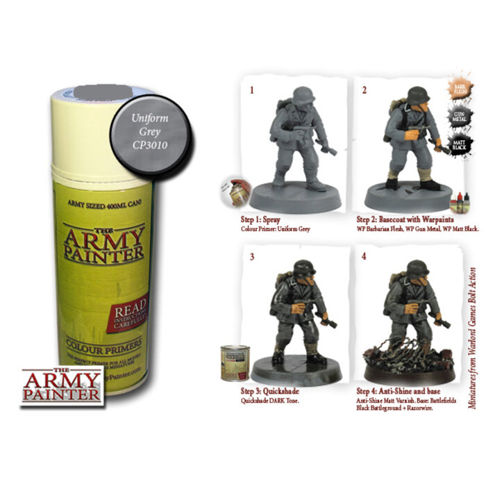 The Army Painter Colour Primer Spray (400 mL) - Uniform Grey