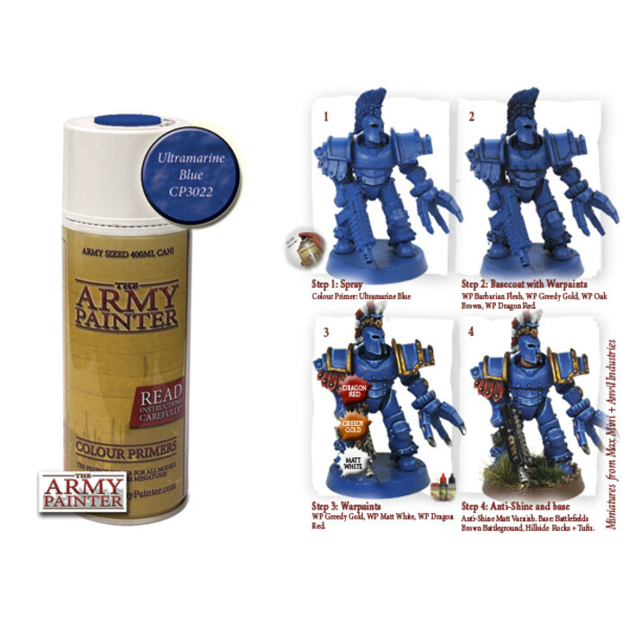 The Army Painter Colour Primer Spray (400 mL) - Ultramarine Blue