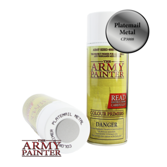 The Army Painter Colour Primer Spray (400 mL) - Platemail Metal The Army Painter Colour Primer Spray (400 mL) - Platemail Metal
