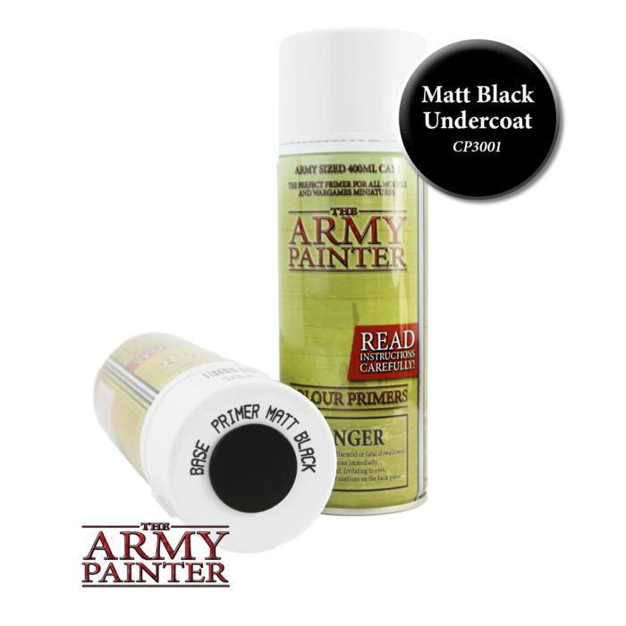 The Army Painter Colour Primer Spray (400 mL) - Matte Black Undercoat