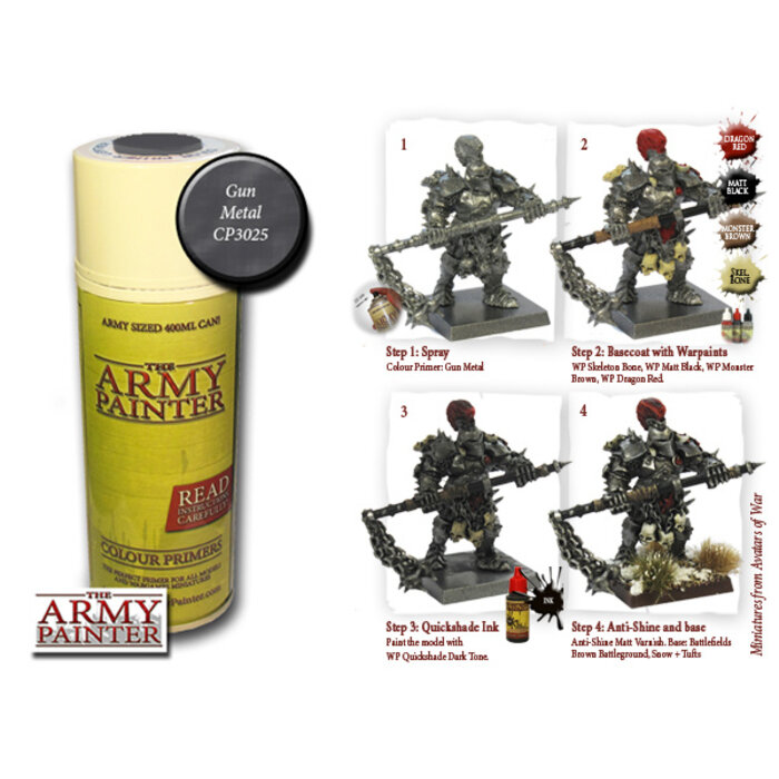 The Army Painter Colour Primer Spray (400 mL) - Gun Metal