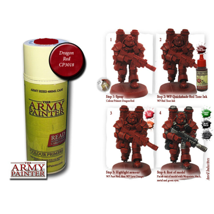 The Army Painter Colour Primer Spray (400 mL) - Dragon Red