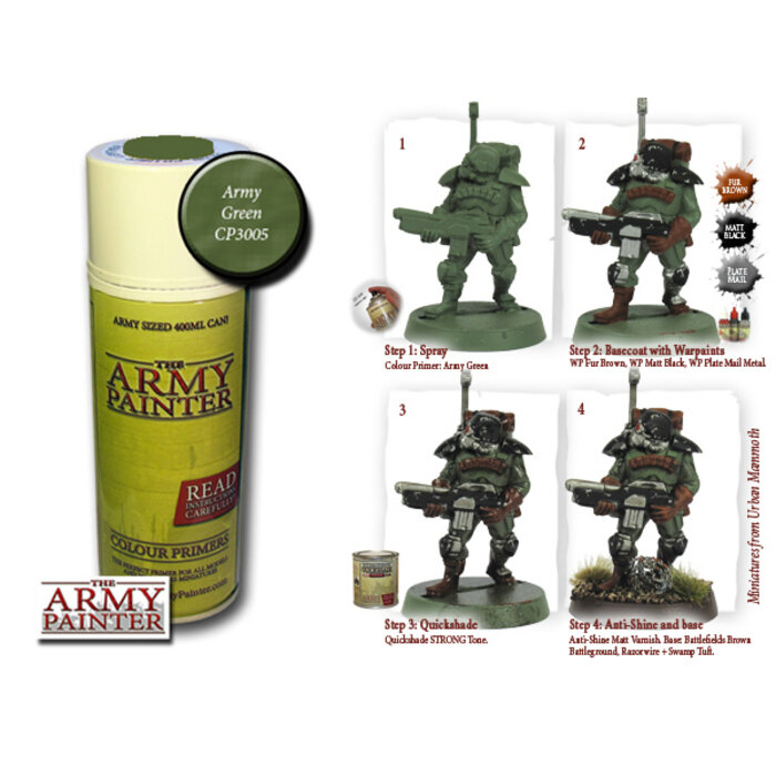 The Army Painter Colour Primer Spray (400 mL) - Army Green