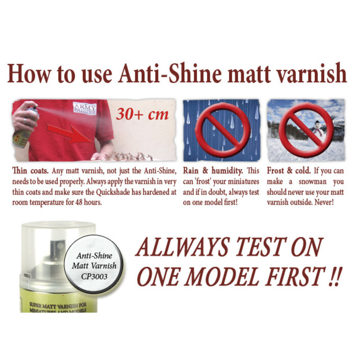 The Army Painter Anti-Shine Matte Varnish Spray (400 mL)