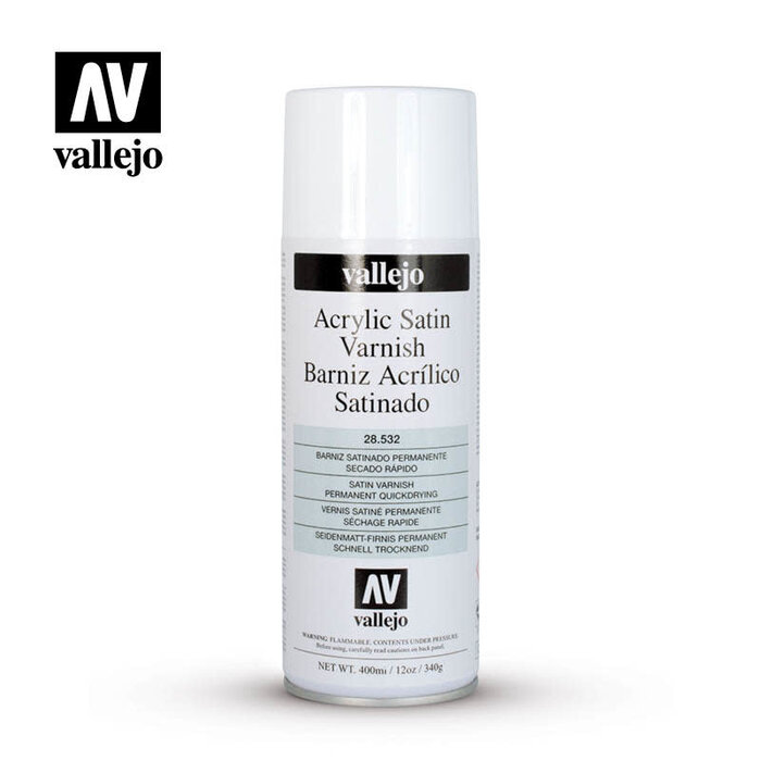 Vallejo Acrylic Satin Varnish Spray (400 mL)