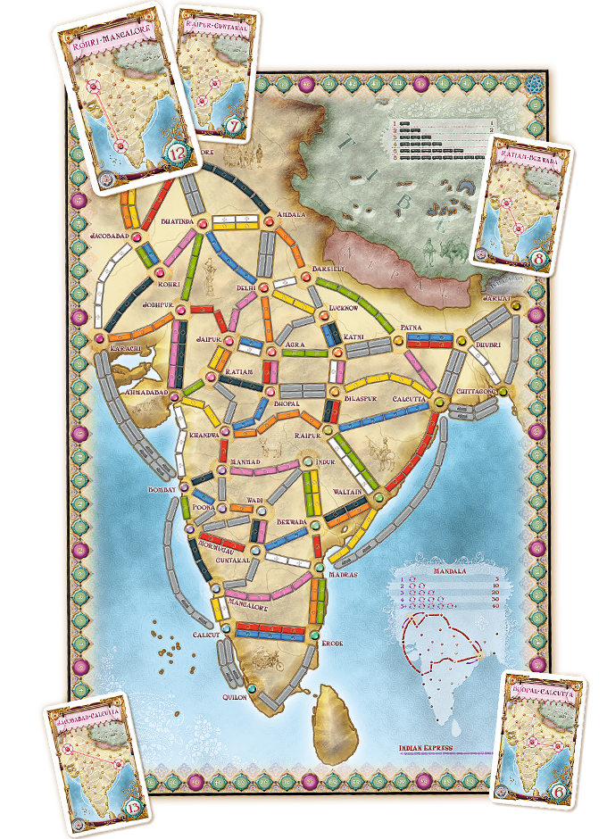 Ticket to Ride: India & Switzerland Map Collection 2
