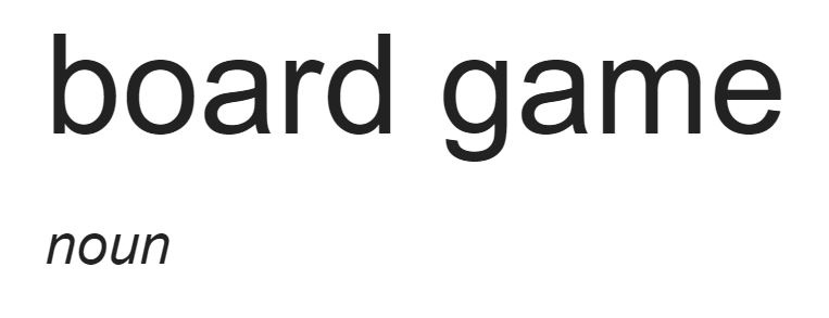Board Game Glossary