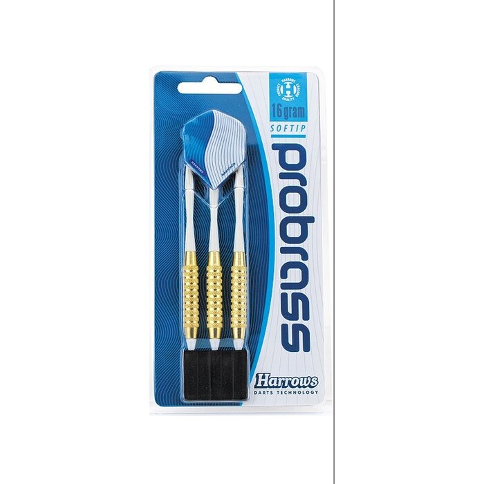 Harrows Darts Probrass Softip (Soft Tip) Dart Set 16g Knurl Grip