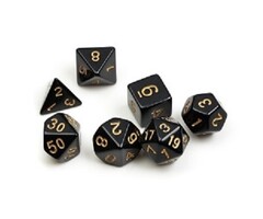 Sirius Dice Dice Set - Solid Black Gold Ink