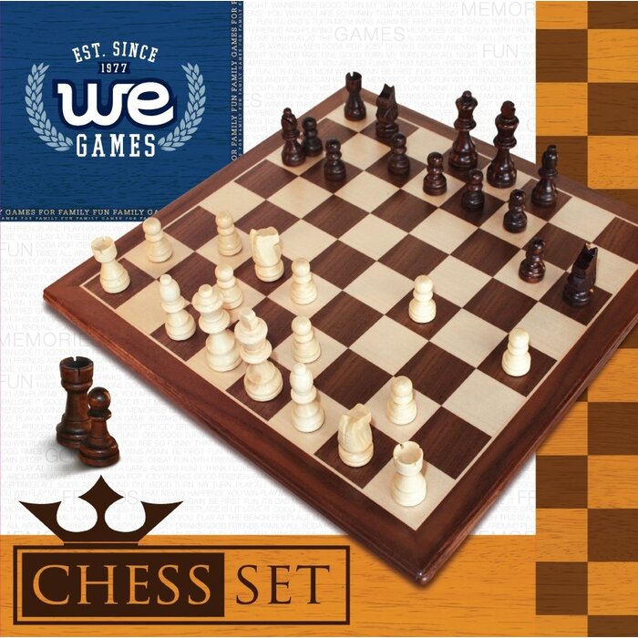 Wood Expressions Chess Set 12" - Walnut Board Staunton