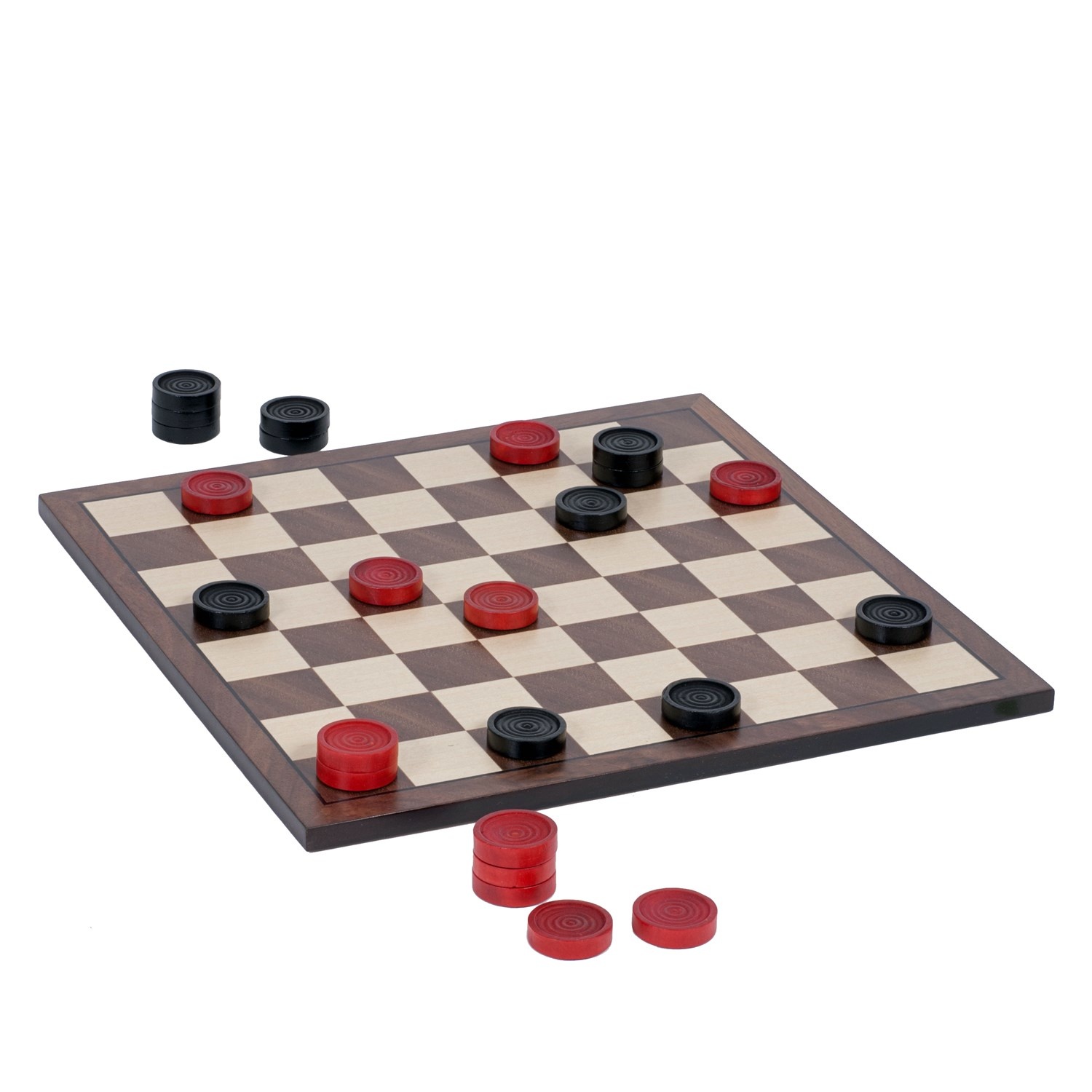 Nostalgic Red and Black Wooden Checkers Set - Boardgames.ca